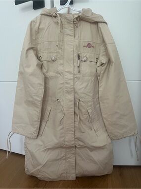 Reserved Beige Hooded Utility Parka Jacket